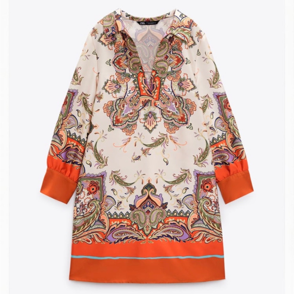 Zara Multicolored Print Dress, size XL